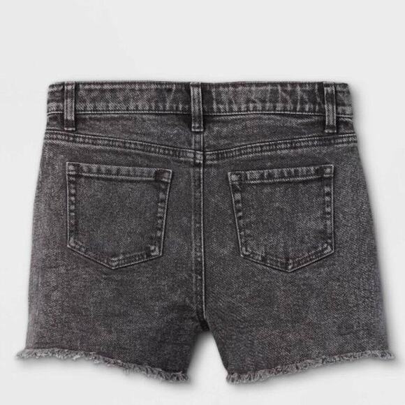 art class A-Line High-Rise Frayed Hems Black Jean Shorts Jrs XXL/18 NEW - Picture 2 of 6